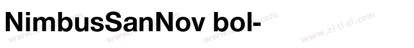 NimbusSanNov bol字体转换